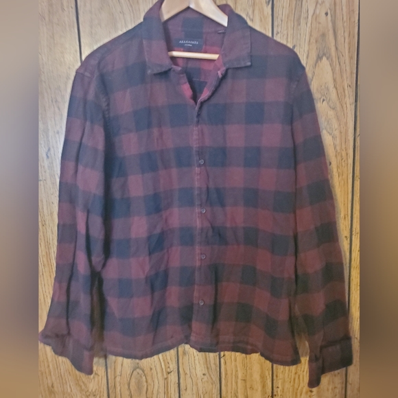ALL SAINTS Boulder Buffalo Plaid Flannel - XL - Picture 2 of 7
